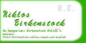 miklos birkenstock business card